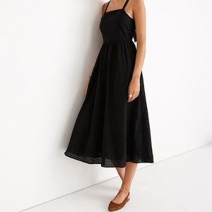 Madewell Petite Eyelet Bow-Back Midi Dress